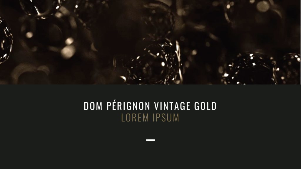 Création template PowerPoint pour Dom Pérignon – Lucile Mennessie
