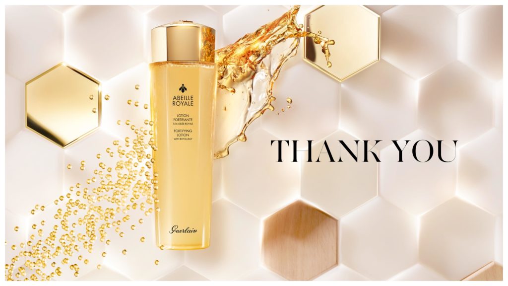 Design élégant de présentation pour Guerlain Abeille Royale