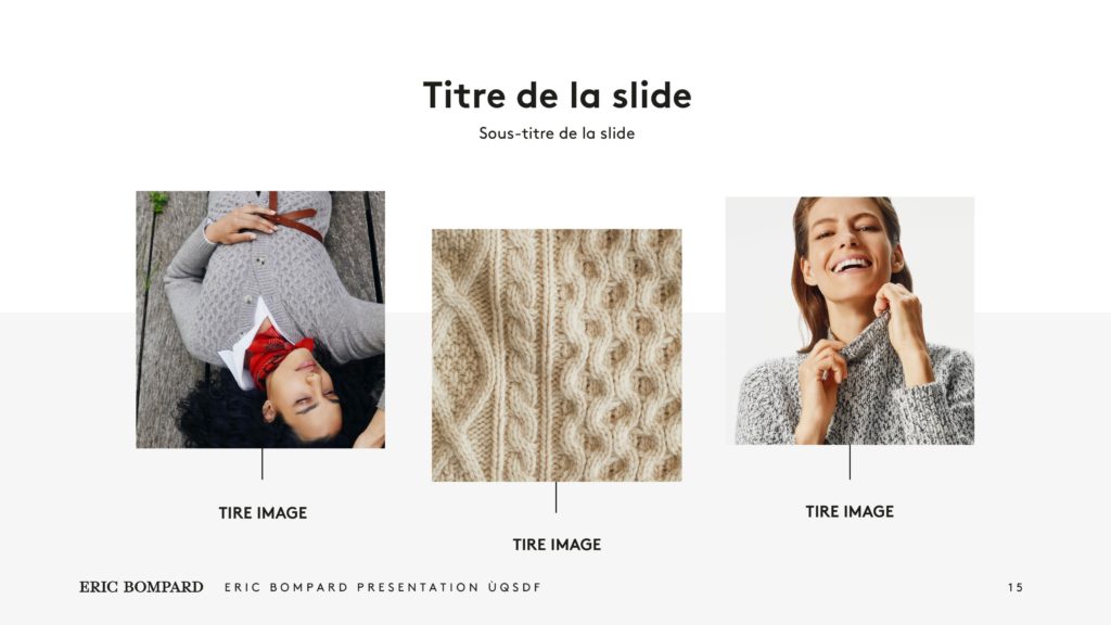 Présentation PowerPoint professionnelle et créative réalisée par Lucile Mennessier, graphiste expert.